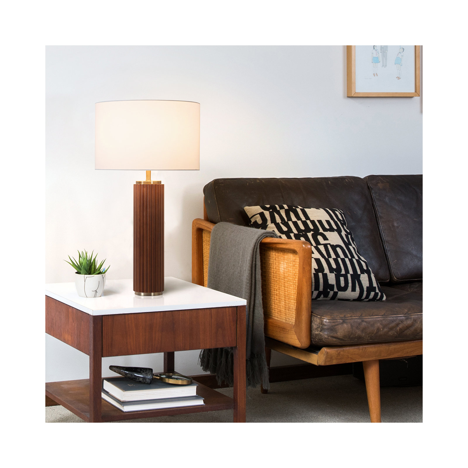 Tambo Table Lamp, Dark Walnut