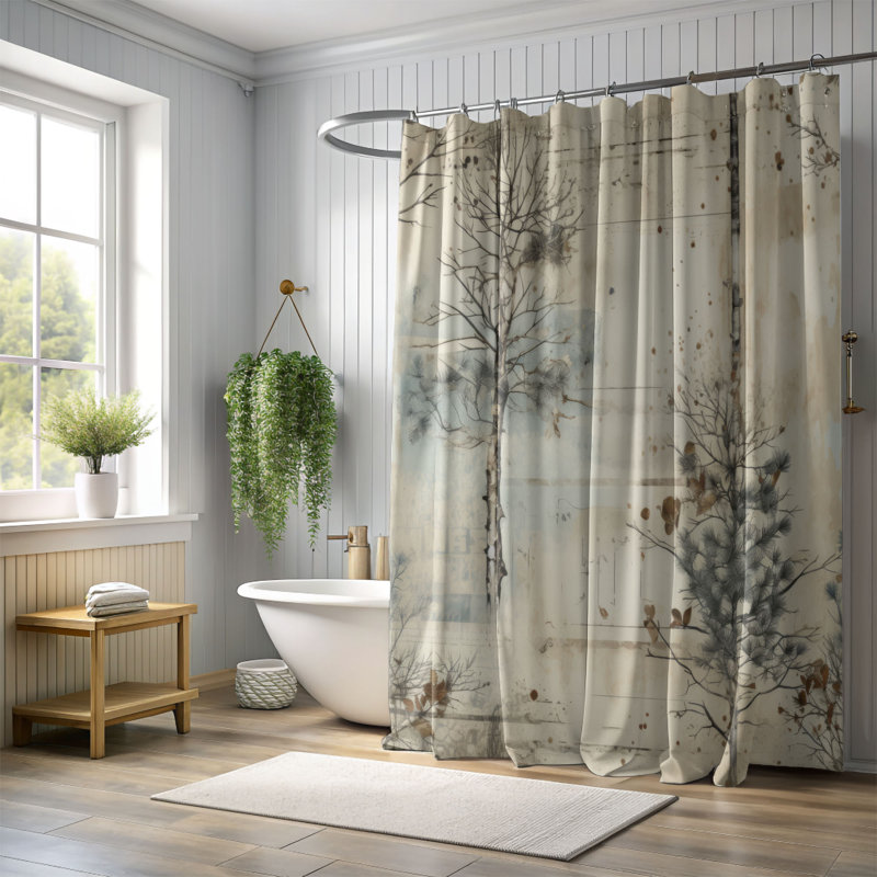 Rideau de douche Harsukhman, H 74 po x l 71 po