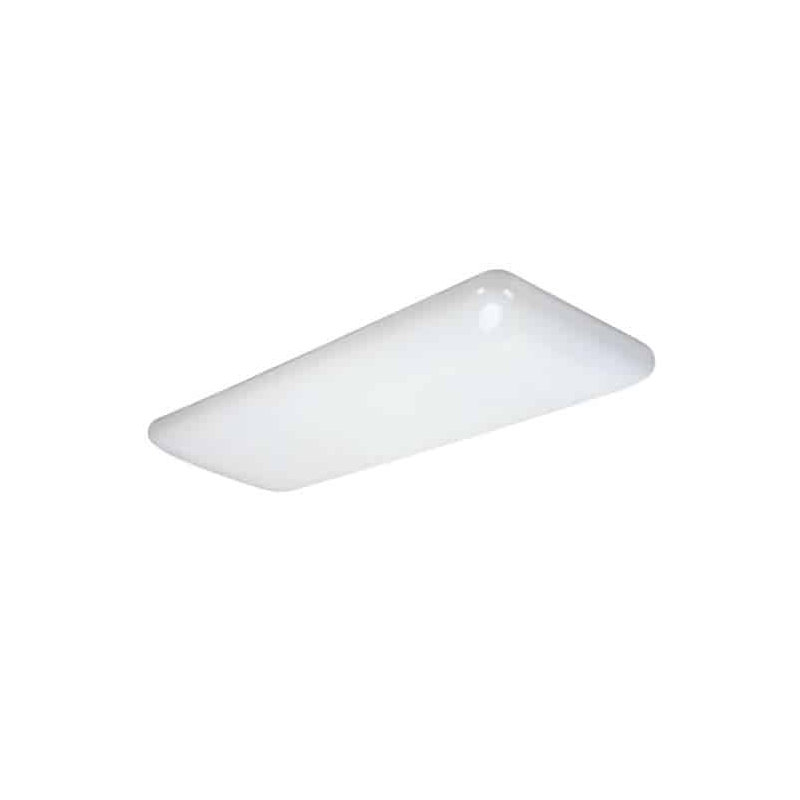 Puff Diffuser - White Smooth Acrylic, 27.25" H x 17" W x 4" D