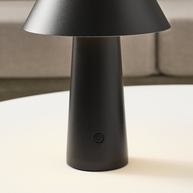 Sesa Short Accent Rechargeable Table Lamp, Black