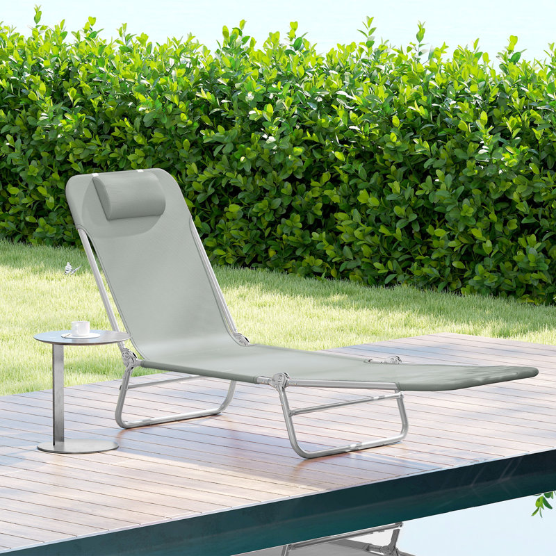 182cm Long Single Chaise, Grey