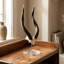 African Nyala V-Skull on Lucite Stand
