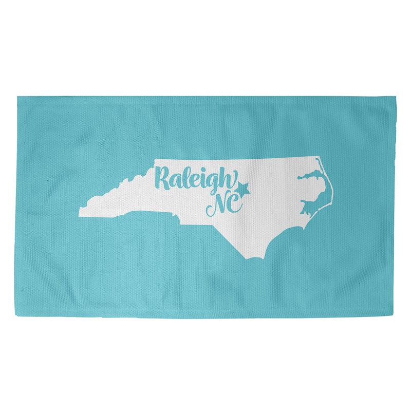 Tapis bleu de caroline du nord Raleigh, Rectangle 5 pi x 7 pi