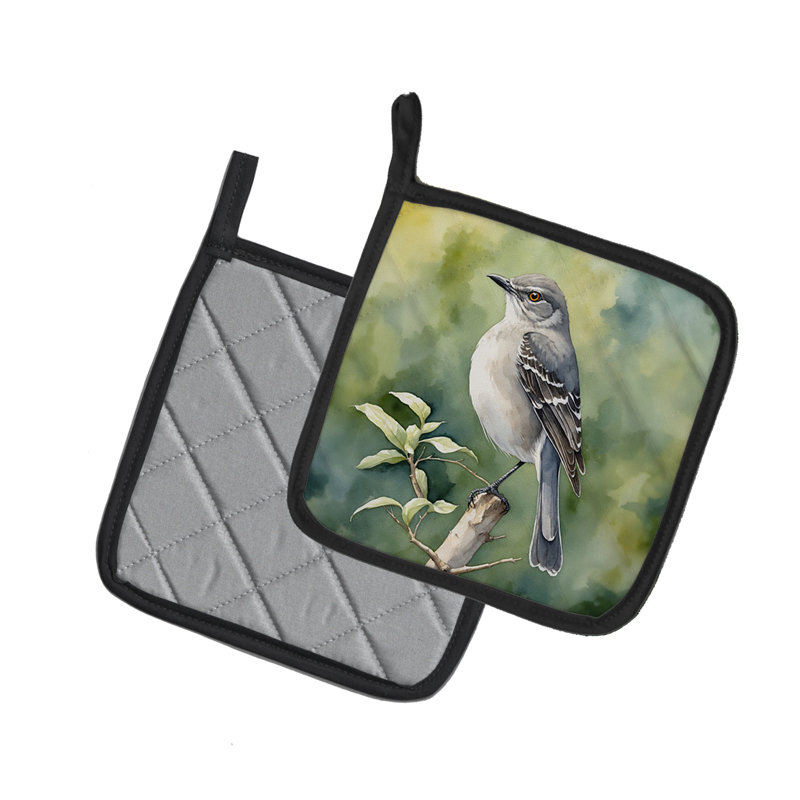 Paire de supports à casserole Arkansas Northern Mockingbird