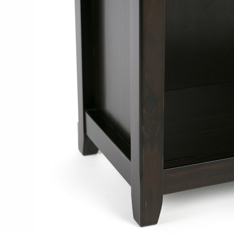 Amherst 30"W Solid Wood 5 Shelf Bookcase with Adjustable Shelves, Hickory Brown