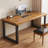 Brown Rectangular Solid Wood Writing Desk-742825389