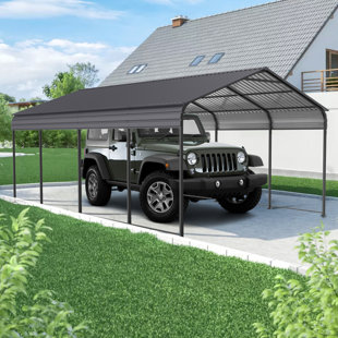 12X 20 Ft Heavy Duty Carport,Galvanized Steel Patio Gazebo