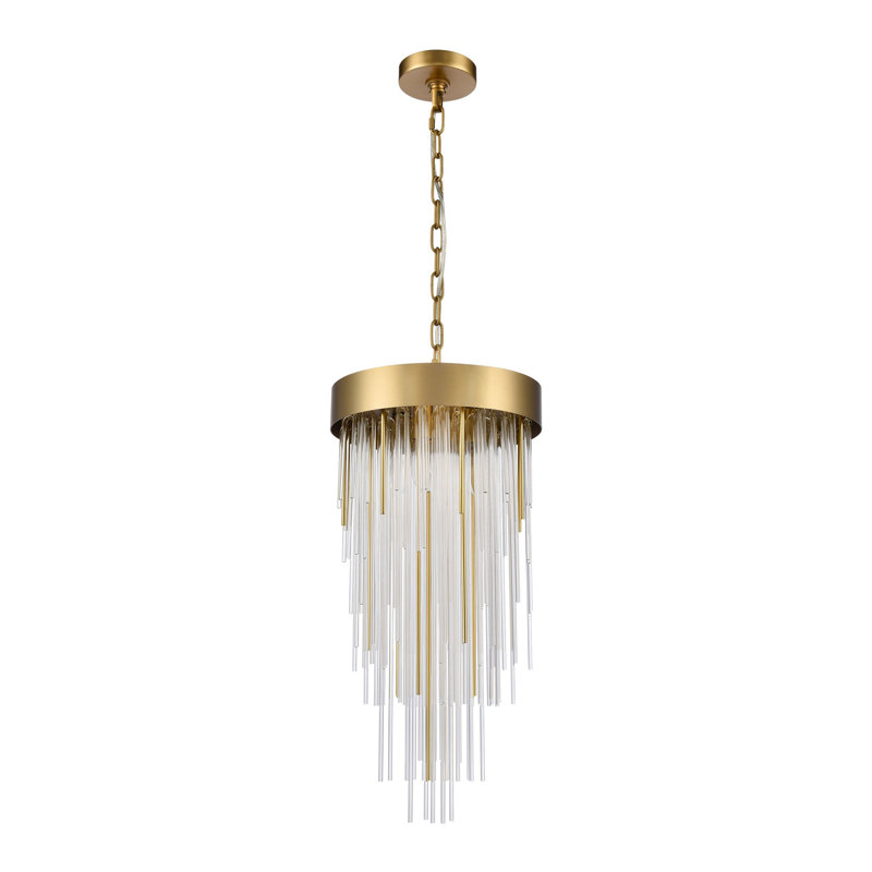 Conyingham 4 - Light Geometric Chandelier, Aged Brass
