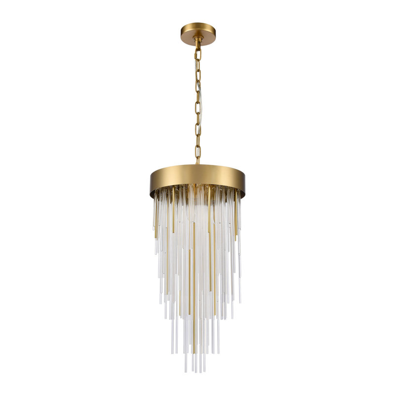 Lustre à 4 lumières Conyantham, Laiton vieilli