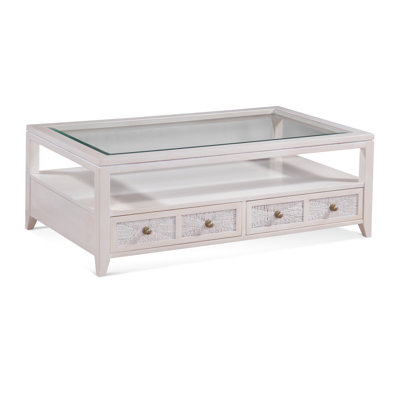 Misha 50" Glass Cocktail Table