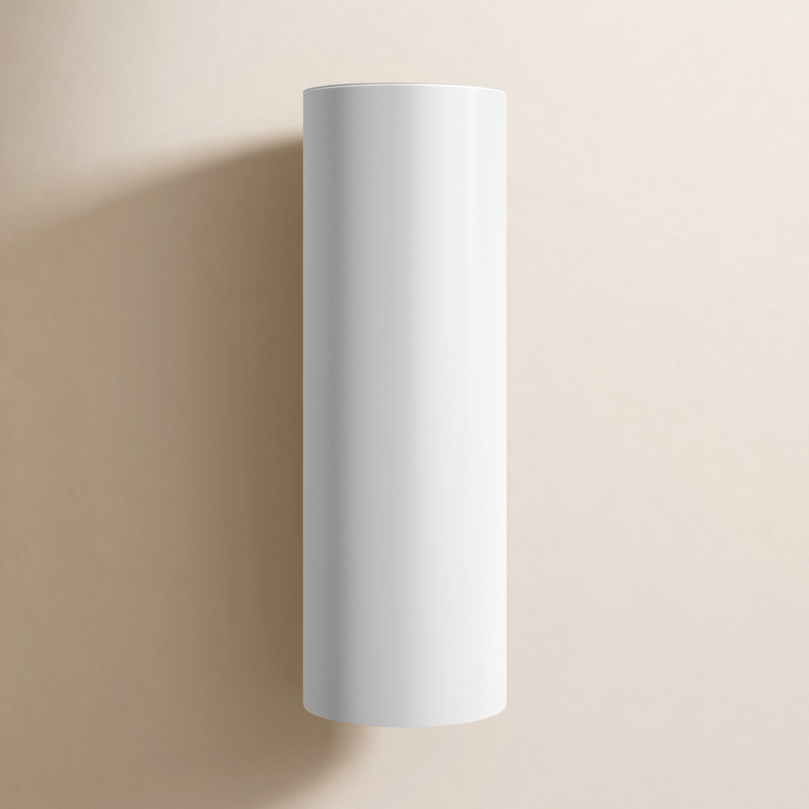 Dylan Integrated LED Outdoor Armed Sconce, White, 18.25" H x 6" W x 6" D