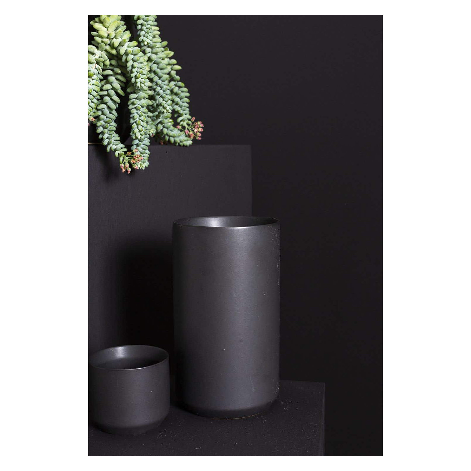 Parsons 8'' Handmade Ceramic Table Vase, Black