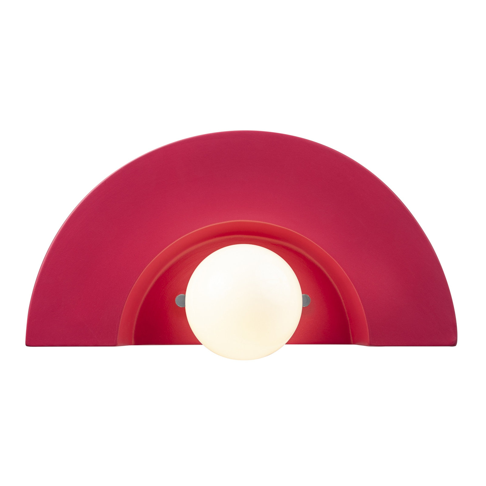 Payam Single Light Dimmable Demilune Sconce, Cerise