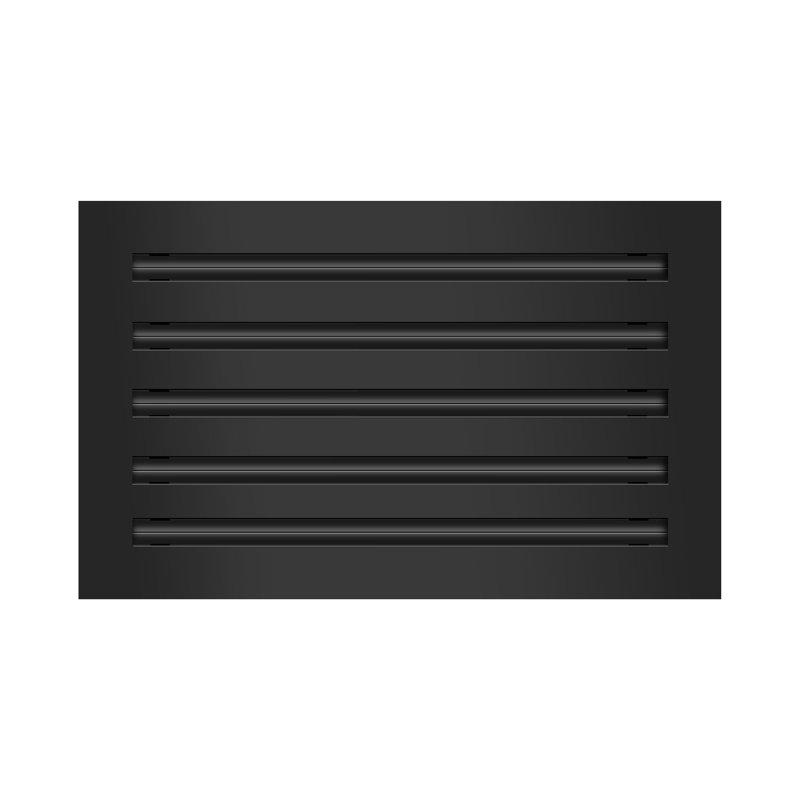 Buildmart - Couvercle de ventilation AC moderne noir 16 x 10 - Diffuseur à fente linéaire standard - Grille de registre