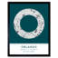 Orlando City Map Orlando Florida United States City Map 1 Piece Single Picture Frame Wall Art