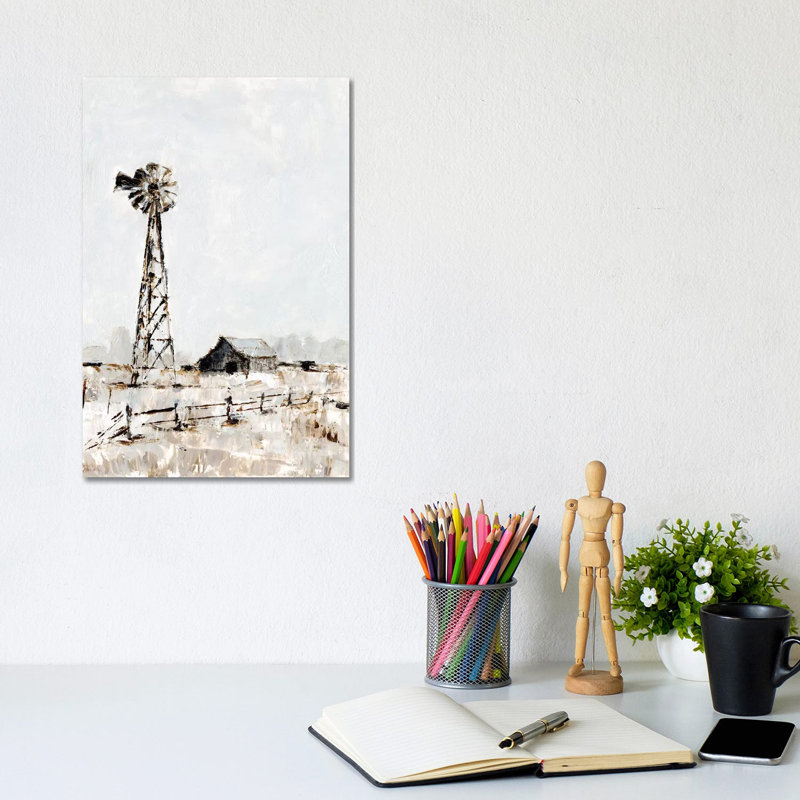 «Rustic Prairie I» par Ethan Harper - reproduction d'art, H 12 po x l 8 po x P 0,75 po, Toile tendue, Pas de tapis