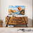 TV Stand for TV up to 65 in, 55 in Entertainment Center with 2 Drawers, Adjustable Shelves, U-Shaped Metal Legs, Farmhouse Wooden TV Console for Living Room, Bedroom, Rustic Amber Oak-124178235-124178234