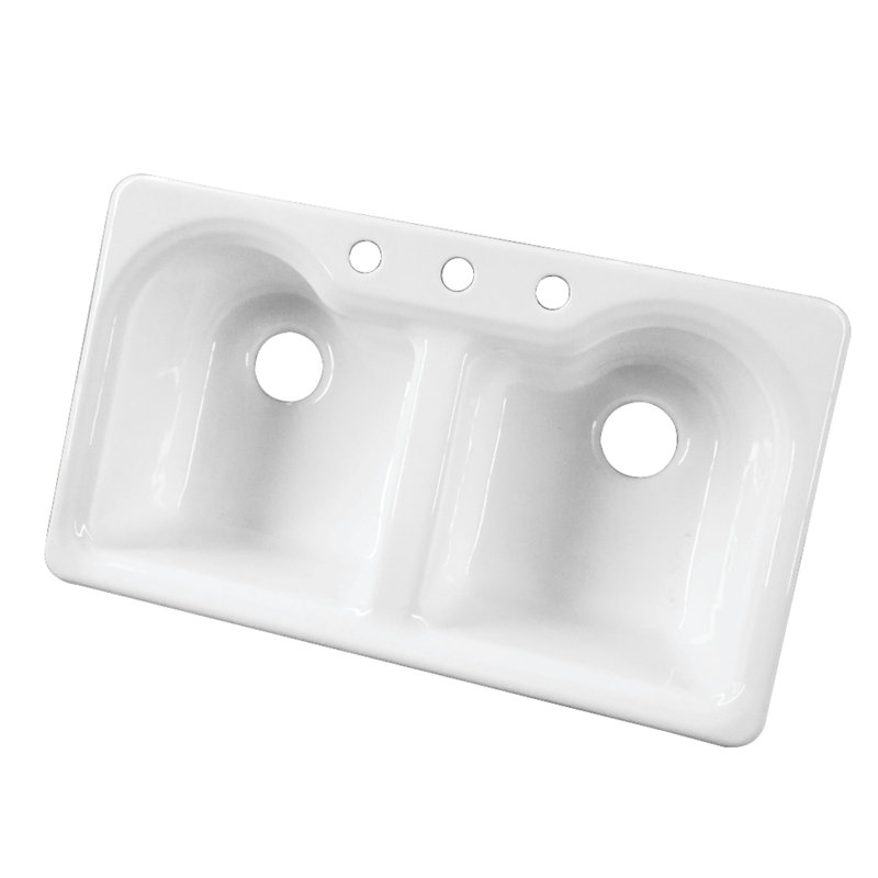 Évier de cuisine à double cuve encastré 32 po x 19 po Gourmetier