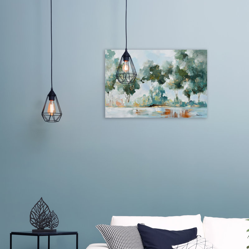 Peinture sur toile tendue, H 24 po x l 36 po x P 2 po
