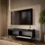 YASUMI two-door TV cabinet, matte black-182851275