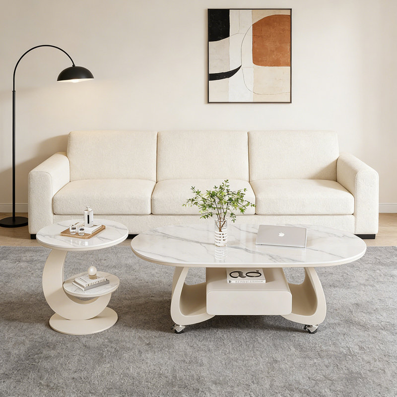 Cloninger, Blanc, Blanc / Gris, H 17,71 po x L 39,37 po x l 19,68 po