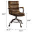 Chaise de bureau pivotante vintage avec roulettes-1429222609