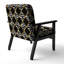 Fauteuil d'appoint rembourré à motif géométrique 'Fillmer