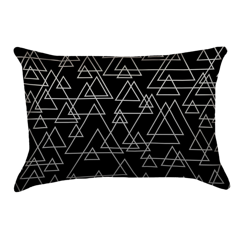 Coussin lombaire intérieur / extérieur Katelyn Elizabeth, Noir