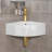 18" W X 13" D Wall-Mounted Corner Bathroom Sink Triangle Wall Hung Ceramic RV Sink Floating Vessel Sink with Integrated Overflow in White