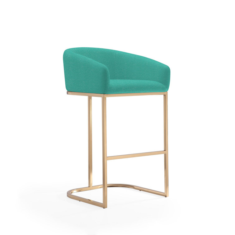 Lioba Upholstered Counter Stool with Metal Frame