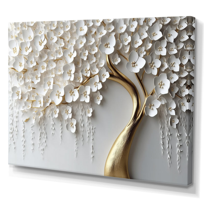Arios White Orchid Tree Garden Of Branches IV Print On Canvas, 12" H x 20" W x 1" D, Wrapped Canvas