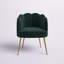 Fauteuil demi-tonneau en velours de 25,6 po Kara-1004414664