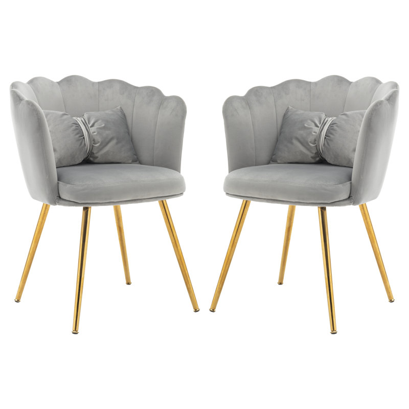Auldridge Velvet Armchair, Gray 