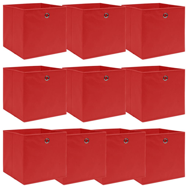 Rebrilliant Fabric Decorative Bin, Red