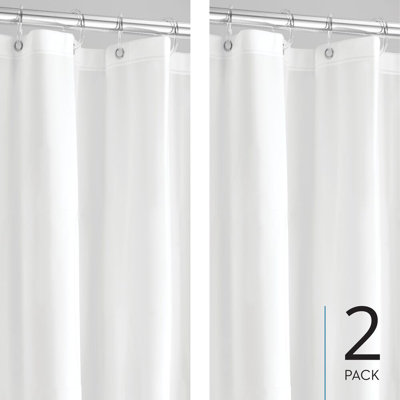 EVA Waterproof Shower Curtain Liner with 12 Metal Grommets - Use in Primary and Guest Bathrooms