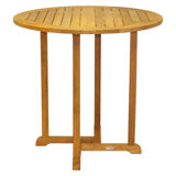 Oxford Teak Outdoor Round Bar Table
