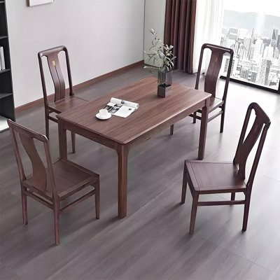 Natural solid wood large board table set