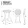 7 Pieces 2.6 FT Folding Round Table And Chair Set, Portable Commercial Card Dining Desk And Stools