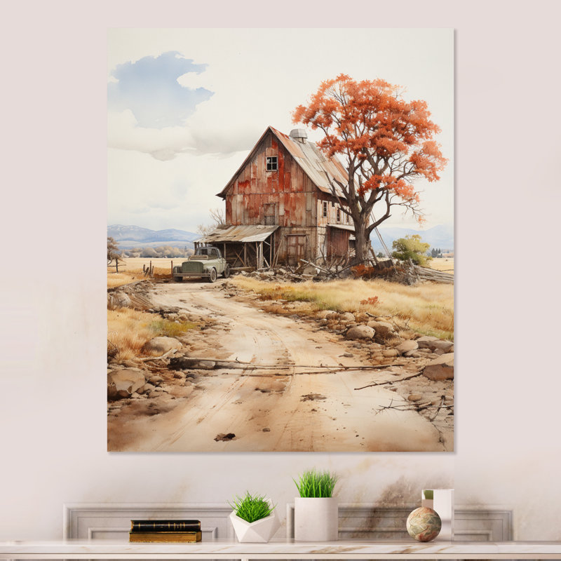 Barns Rustic Charm VI - Art mural en métal Barns, H 20 po x l 12 po x P 1 po