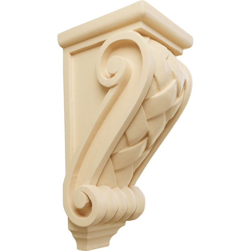 Support en bois / corbeau, Merisier, 3,5 po X P 4 po X P 7 po H