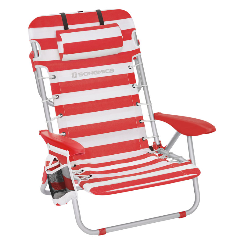 Chanteal Folding Beach Chair, Red
