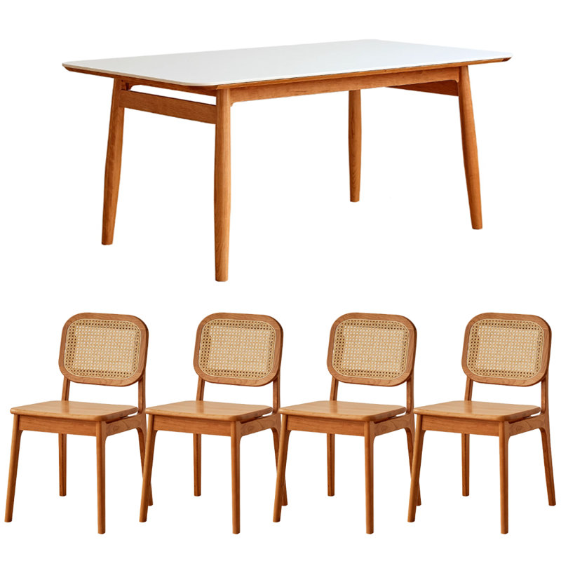 Ensemble de tables en bois de cerisier Simple, H 29,52 po x L 70,86 po x l 33,46 po