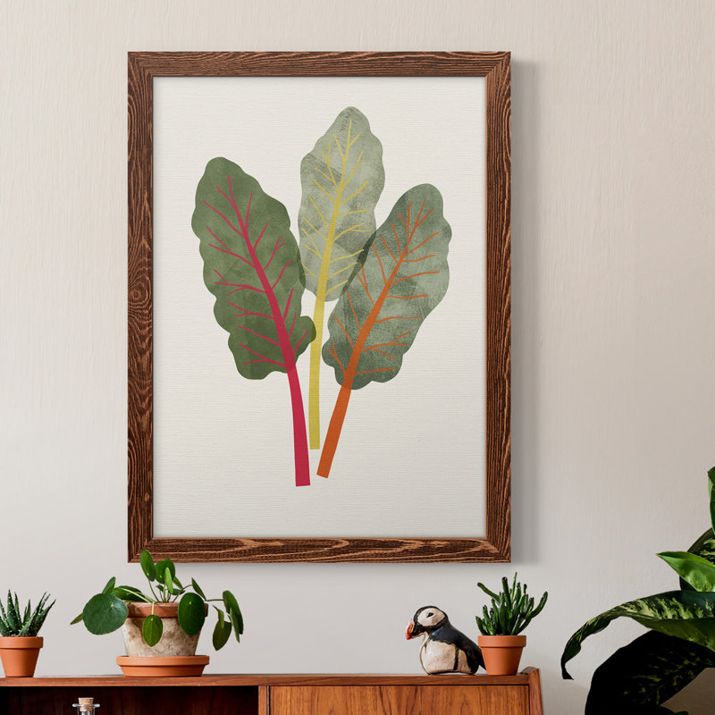 Organic Veg V - reproduction de cadre photo sur toile, H 23 po x l 32 po x P 1 po, Cadre en érable