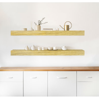Jaidy 2 Piece Oak Floating Shelf