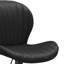 Ensemble de 2 tabourets de bar pivotants, hauteur réglable de 56 à 76 cm, en similicuir noir, avec dossier, pour îlot de cuisine et bar à domicile.-913841972-910476388