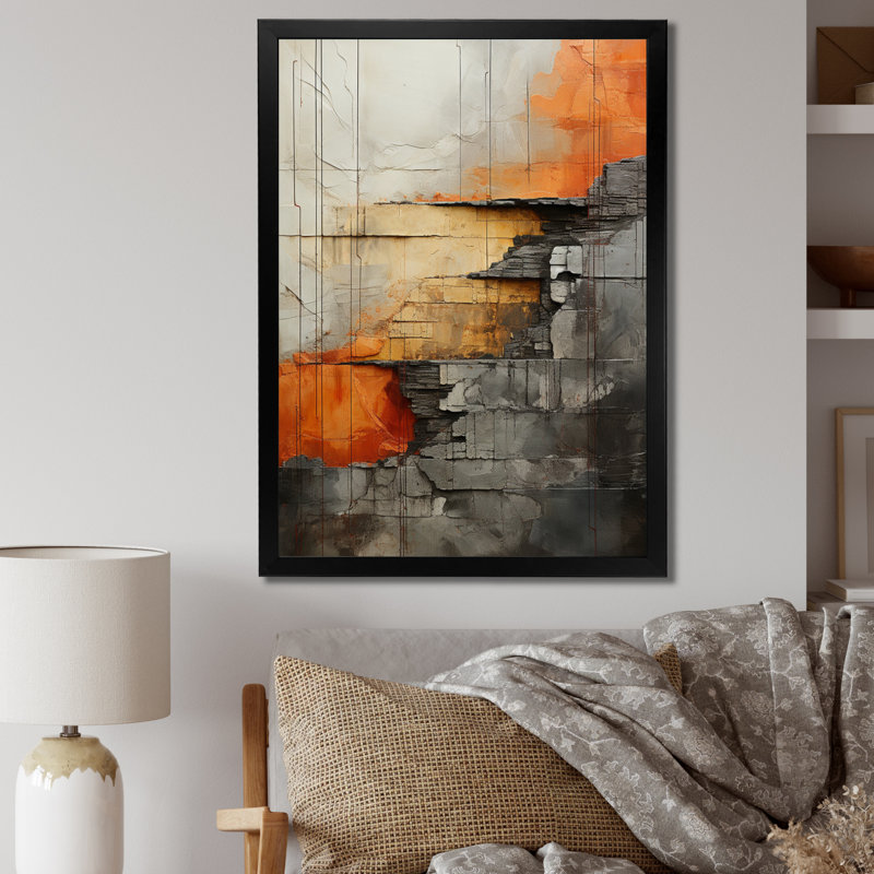 Minimalisme barrage réservoir III - impressions sur toile de paysages urbains, H 40 po x l 30 po x P 1,5 po, Cadre photo noir