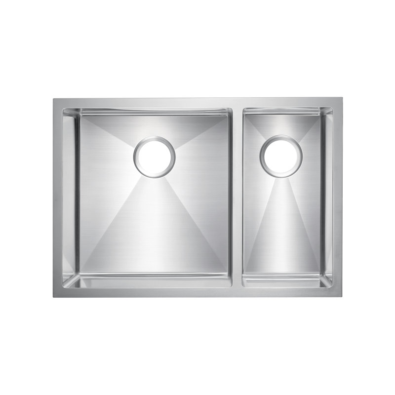 Genaro 29'' L Undermount Double Bowl Stainless Steel Kitchen Sink