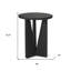 Table 18 po en bois massif noir et plateau