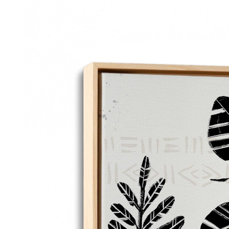 «Black and White Botanicals I», reproduction sur toile dans un cadre, H 24,75 po x l 36,75 po, Érable américain