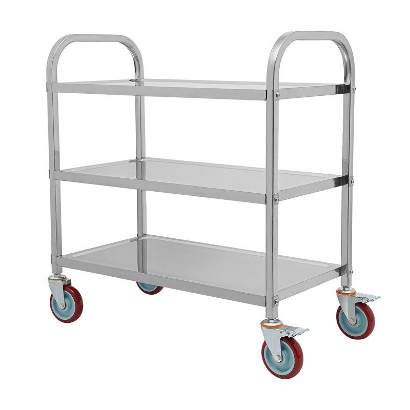 Utility Cart with Wheels, 35.4" H x 33.5" W x 17.4" D